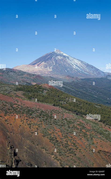 Pico Del Teide With 3718 Meter Highest Mountain On Spain Territory