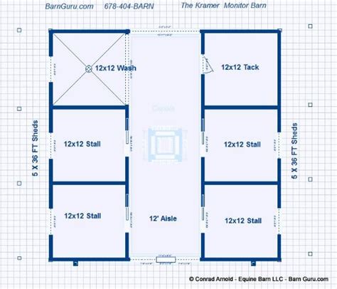 4 Stall Horse Barn Plan Horse Barn Plans Horse Barn Barn Plan