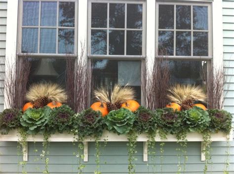 Cheap And Easy Fall Window Boxes Ideas 44 Fall Planters Window Box
