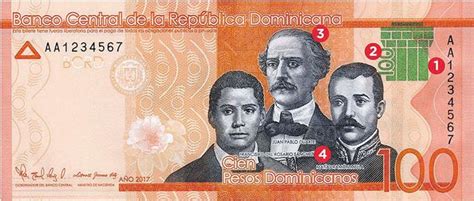 Circula Nuevo Billete De Rd100 Pesos Dominicanos Serie 2017 Visión