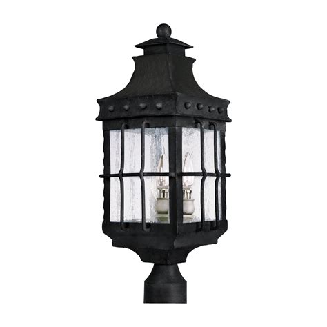 Nantucket 3 Light Outdoor Polepost Lantern Outdoor Maxim Lighting