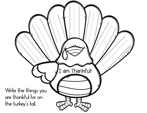 Free Printable I Am Thankful Turkey - Printable Templates