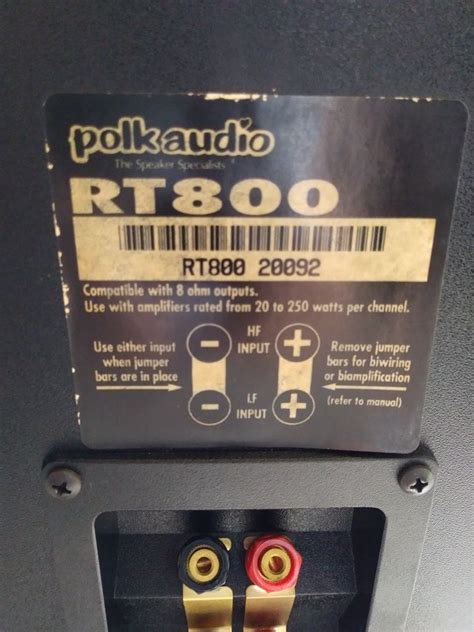 Polk Audio Rt 800 250 Watts Power Speakers System Hd Digital Beautyful