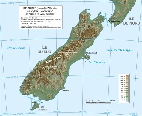 🗺️ try map creator now! Map New Zealand: Topographic Map South Island ...