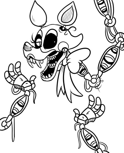 Awesome Photos Mangle Coloring Page Happy V Day Foxy X Mangle 93330