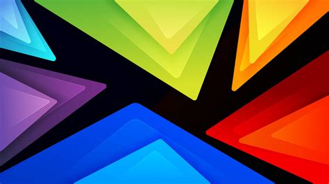 Download Ipad Pro 129 Colorful Triangles Wallpaper