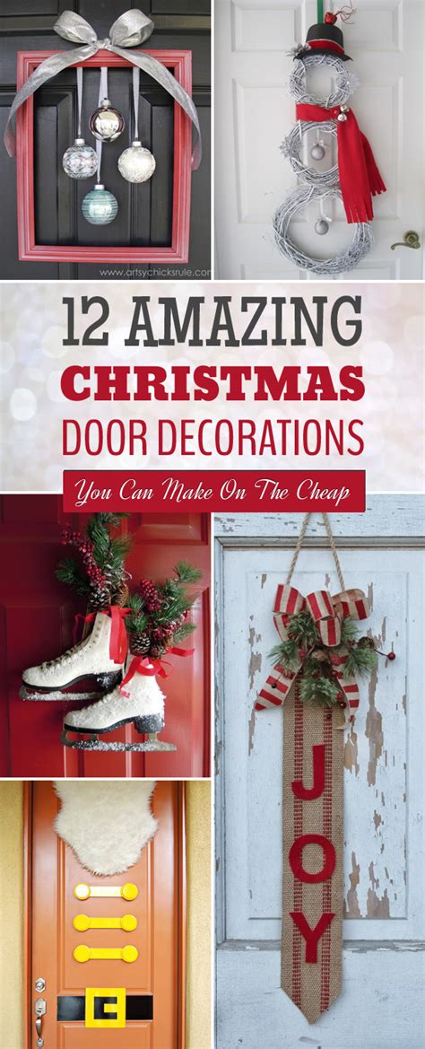 Inexpensive christmas decorations to make. 12 Amazing Christmas Door Decorations You Can Make On The ...