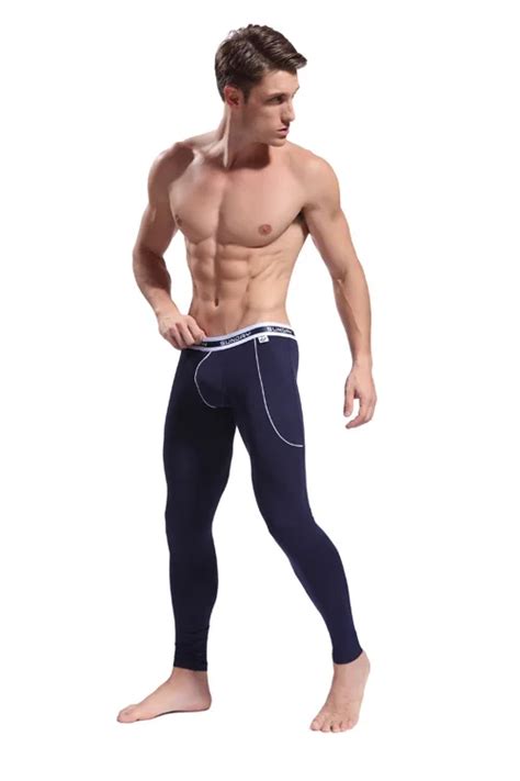 wj brand men s long johns sexy mens underwear thermal bamboo fiber man male warm winter long