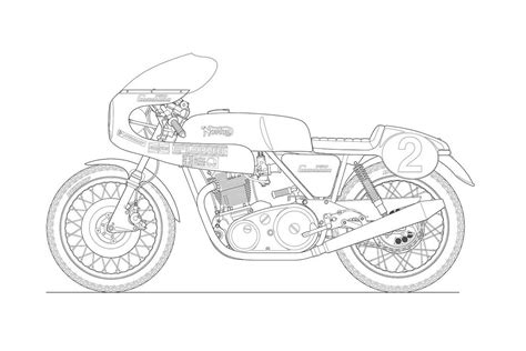 Photos Some Classic Motorcycle Line Art Drawings Asphalt & Rubber
