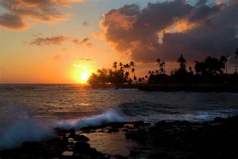 Sunset Poipu Beach Kauai Hawaii Photograph By Bruce Beck Pixels