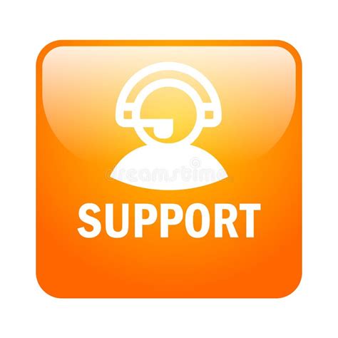 Support Button Stock Vector Illustration Of Customer 121251599