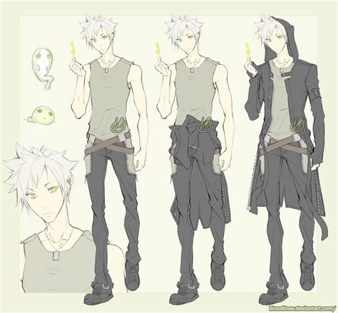 To draw an anime style leather jacket on the body start by drawing it's overall shape and major features such as where the zipper line and collar. Gii designing by BloodlineV on DeviantArt | Diseño de ...