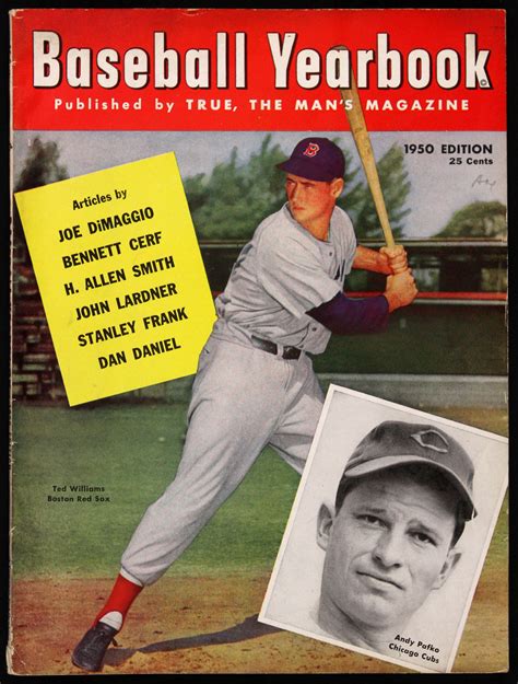 Lot Detail 1950 True Mens Magazine Baseball Yearbook W Ted Williams