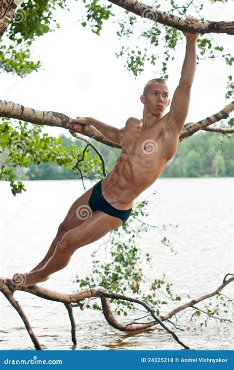 Very Statuesque Pose In The Tree I Like It Male Models Model Tree