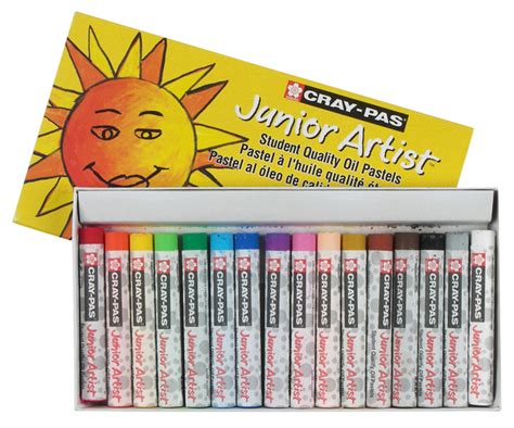 Sakura Cray Pas Junior Artist Oil Pastels Assorted Colors Set Of 16