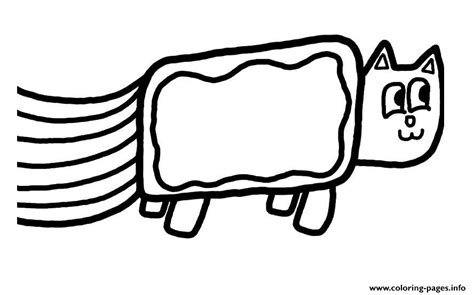 Nyan Cat Fast Simple Coloring Page Printable