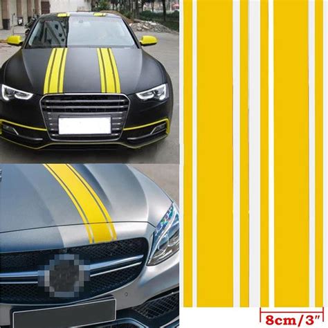 372” Vinyl Stripe Pinstripe Decals Sticker Stripe For Car White Blue