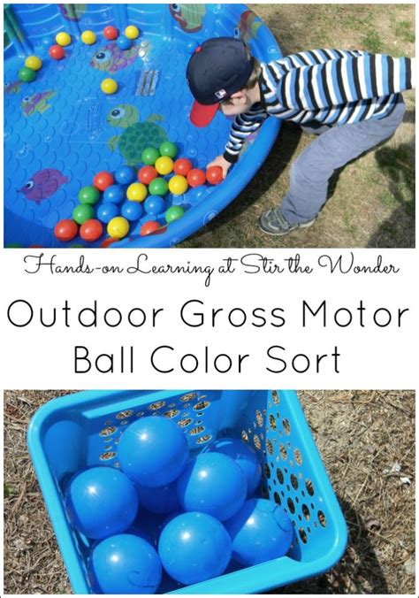 Outdoor Gross Motor Ball Color Sort - Stir The Wonder | Water games for