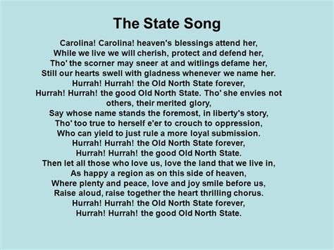 State Song And Nickname Of North Carolina Whatsanswer