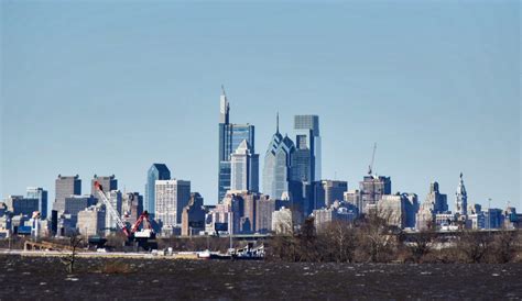 Watching The Rising Philadelphia Skyline From New Jersey Over The Past