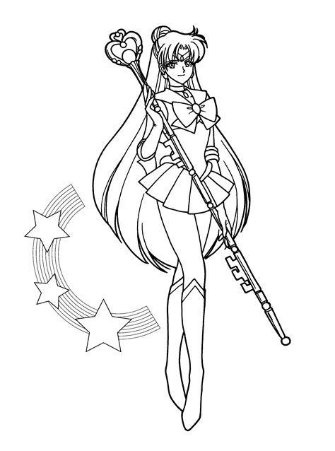Coloring Page Sailormoon Coloring Pages 123 Sailor Moon Coloring