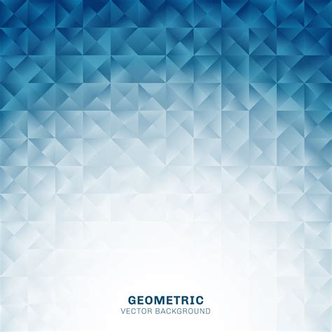 Abstract Geometric Triangles Pattern Blue Background With Place For