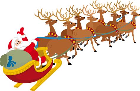Santa Clauss Reindeer Png Transparent Image Download Size 512x333px