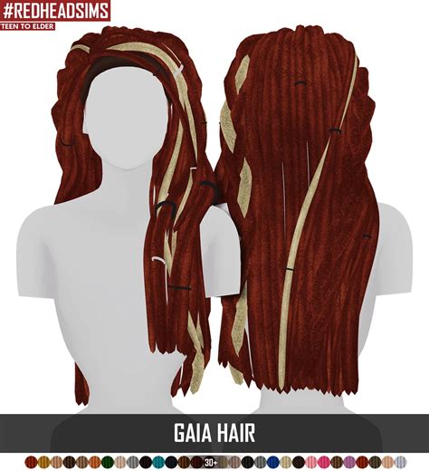 Coupure Electrique Gaia Hair Braided Version Hair ~ Sims
