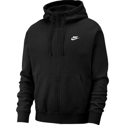 Nike Nike Mens Club Fleece Full Zip Hoodie Black Mens From Loofes Uk