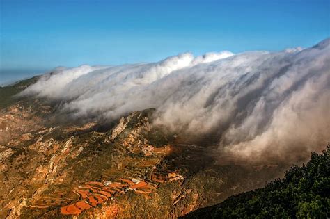 Landscape Nature Tenerife Clouds Wolkenwand Sky Wide Mountains