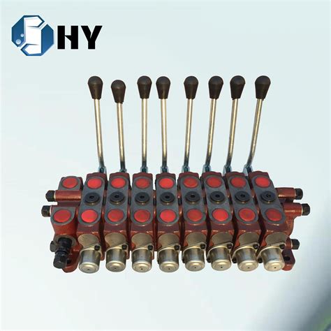 China Dl20 8 Spool Hydraulic Valve For Loader Mounting Relief Valve