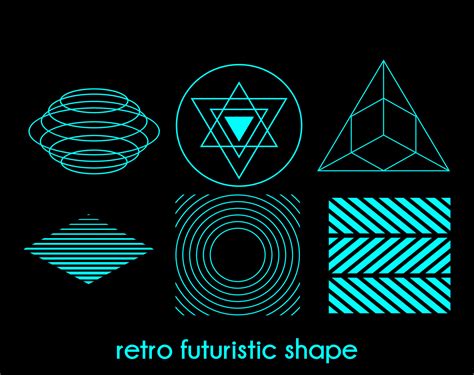 Vector Design Simple Retro Futuristic Shape 4813992 Vector Art At Vecteezy