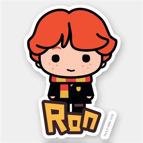 Ron Weasley Cartoon Character Art Sticker In 2021 Harry