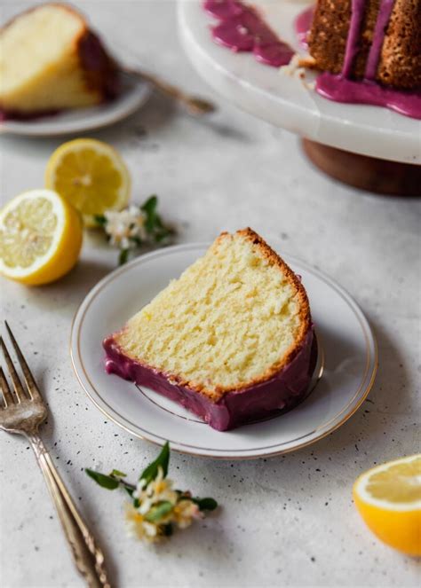Sour Cream Lemon Pound Cake With Blackberry Glaze Sunday Table