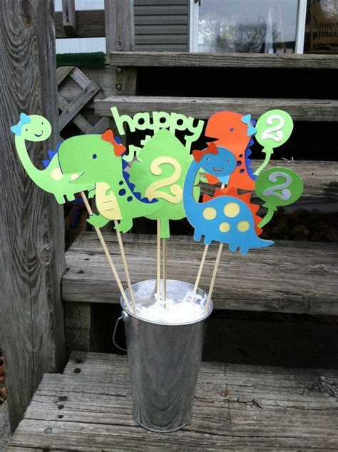 Dinosaur Birthday Centerpiece By Thechirpingcow On Etsy 1150