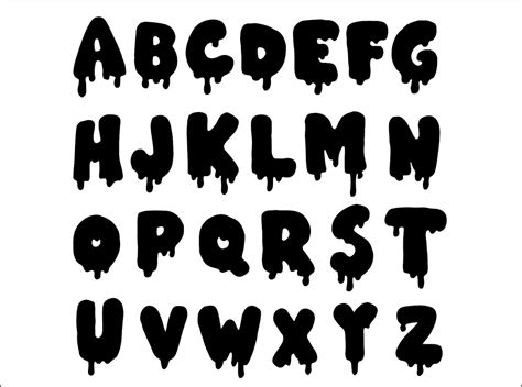 Dripping Font Svg Dripping Letters Svg Dripping Alphabet Etsy