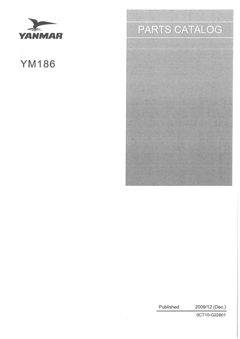 Yanmar Tractor Ym186 Ym186d Parts Manual