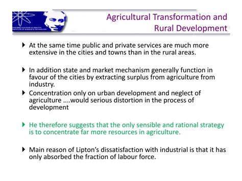 Ppt Agricultural Transformation And Rural Development Powerpoint