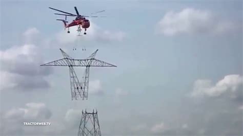 Building A Pylon With A Helicopter Youtube