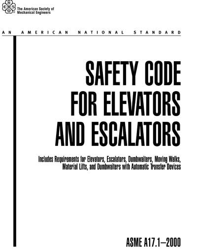 Ansiasme A171 2000 Elevators And Escalators Safety Code For