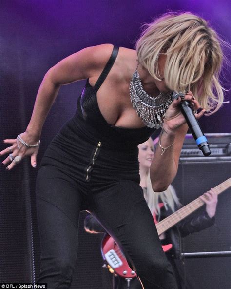 Sarah Harding Shows Off Her Ample Assets At Total Access Festival