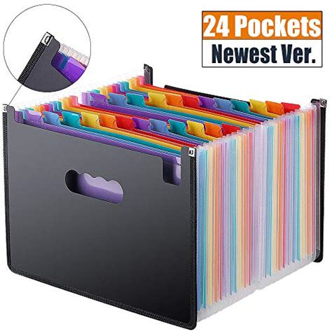 Plastic Hanging File Folders 7 Pocket Letter Size Accordian File