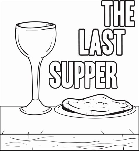 Last Supper Coloring Page Luxury Free Printable The Last Supper
