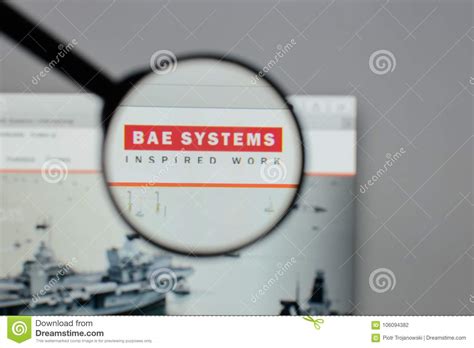 Milan Italy August 10 2017 Bae Systems Logo On The Website