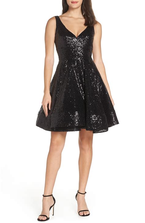 Mac Duggal Sequin Fit Flare Cocktail Dress Nordstrom Fit And