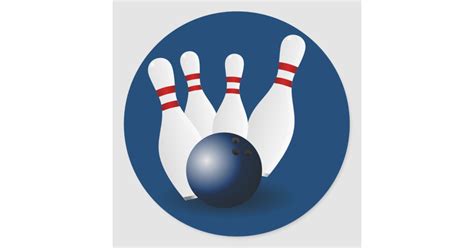 In general, pin up versus pin down will exhibit a board or two of ball reaction difference. Bowling Pins and Ball Classic Round Sticker | Zazzle.com