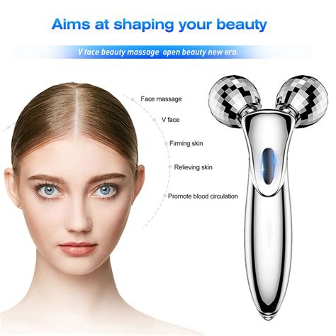 Microcurrent 3d Roller Massager Y Shape 360 Rotate Thin Face Body Shape