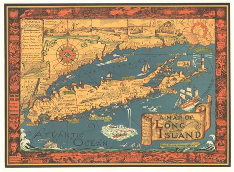 A Map Of Long Island Island Map Long Island Ny Pictorial Maps