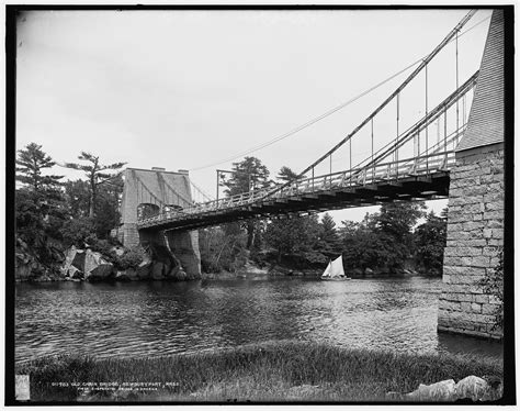 Old Chain Bridge Newburyport Massachusetts First Suspension Bridge
