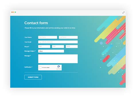 Free CSS Form Generator By FormBuilder Ex ContactForm